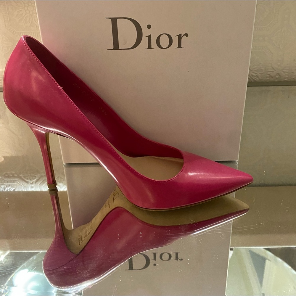 Authentic Christian Dior hot pink stilettos